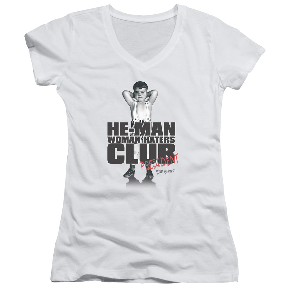 Little Rascals - Club President - Junior V-neck - White