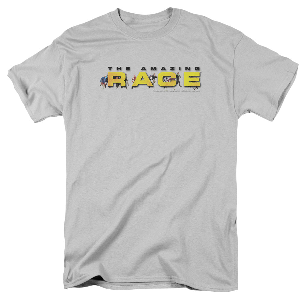 Amazing Race - Running Logo - Short Sleeve Adult 18/1 - Silver T-shirt