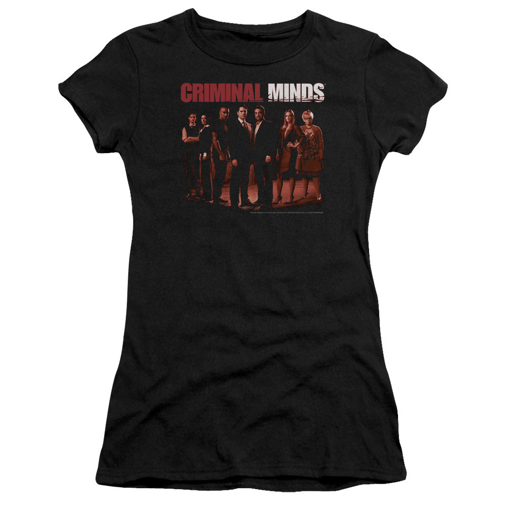 Criminal Minds - The Crew - Short Sleeve Junior Sheer - Black T-shirt