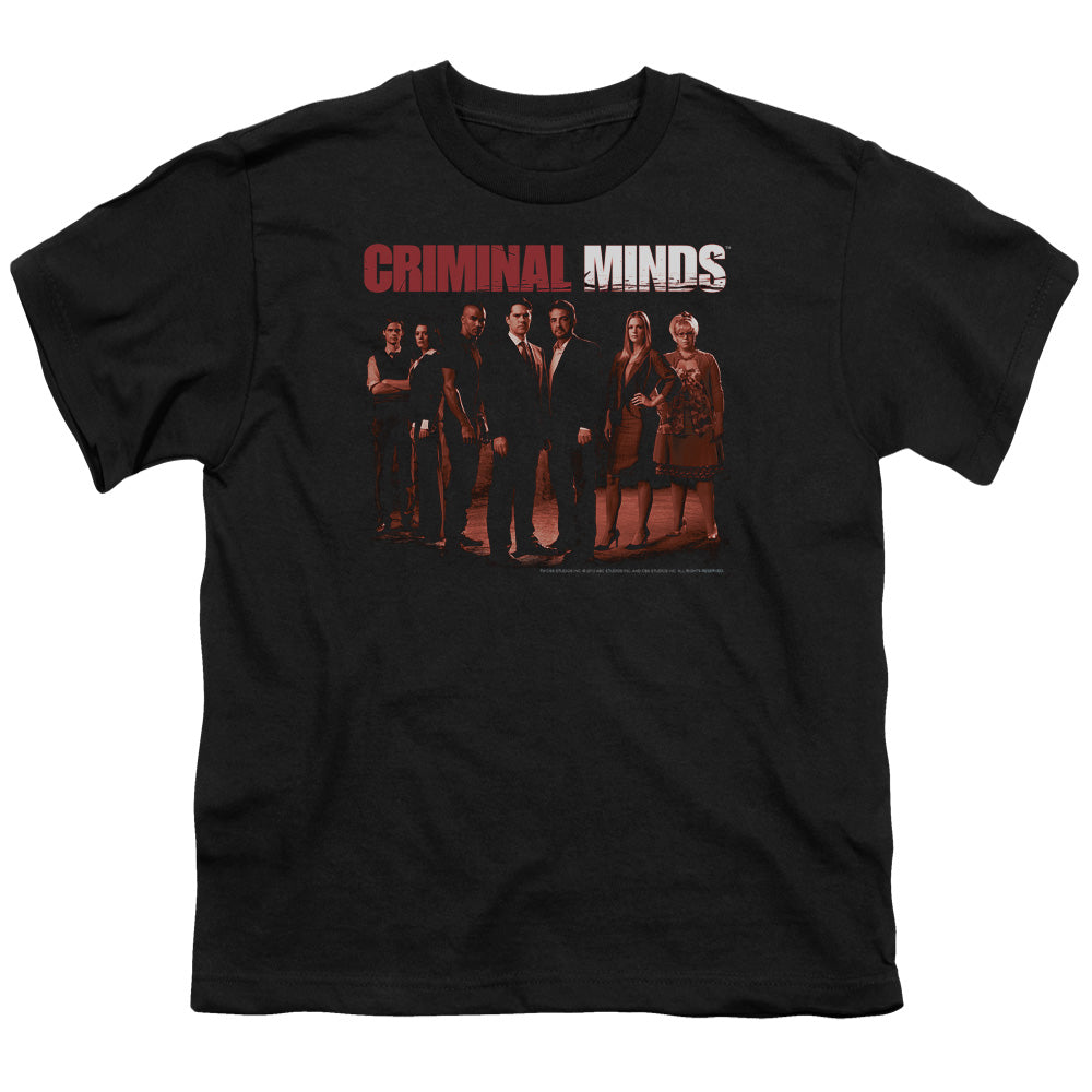 Criminal Minds - The Crew - Short Sleeve Youth 18/1 - Black T-shirt