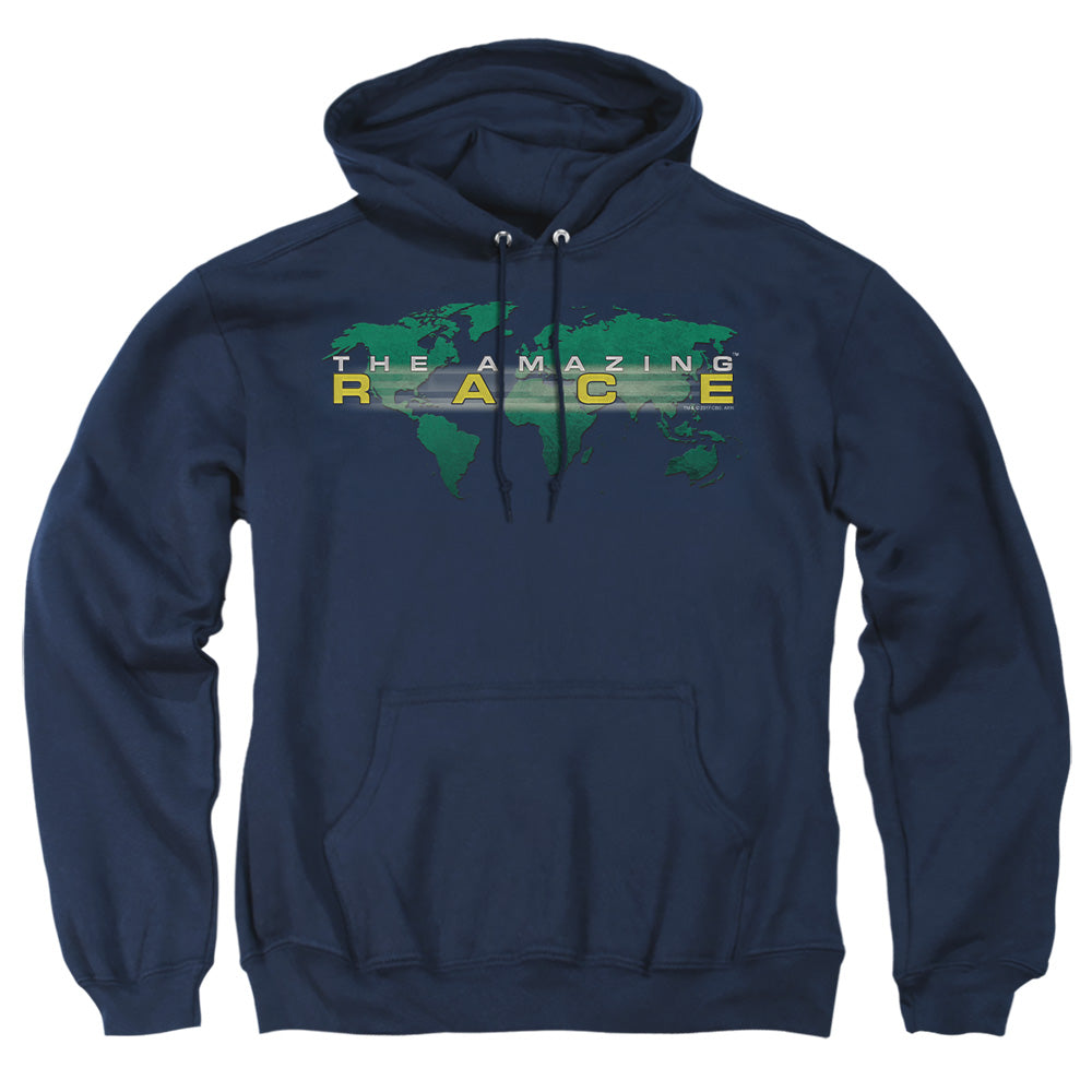 Amazing Race - Around The World - Adult Pull-over Hoodie - Navy