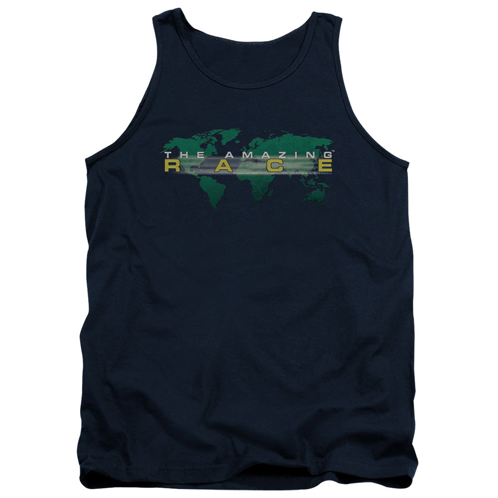 Amazing Race - Around The World - Adult Tank - Navy