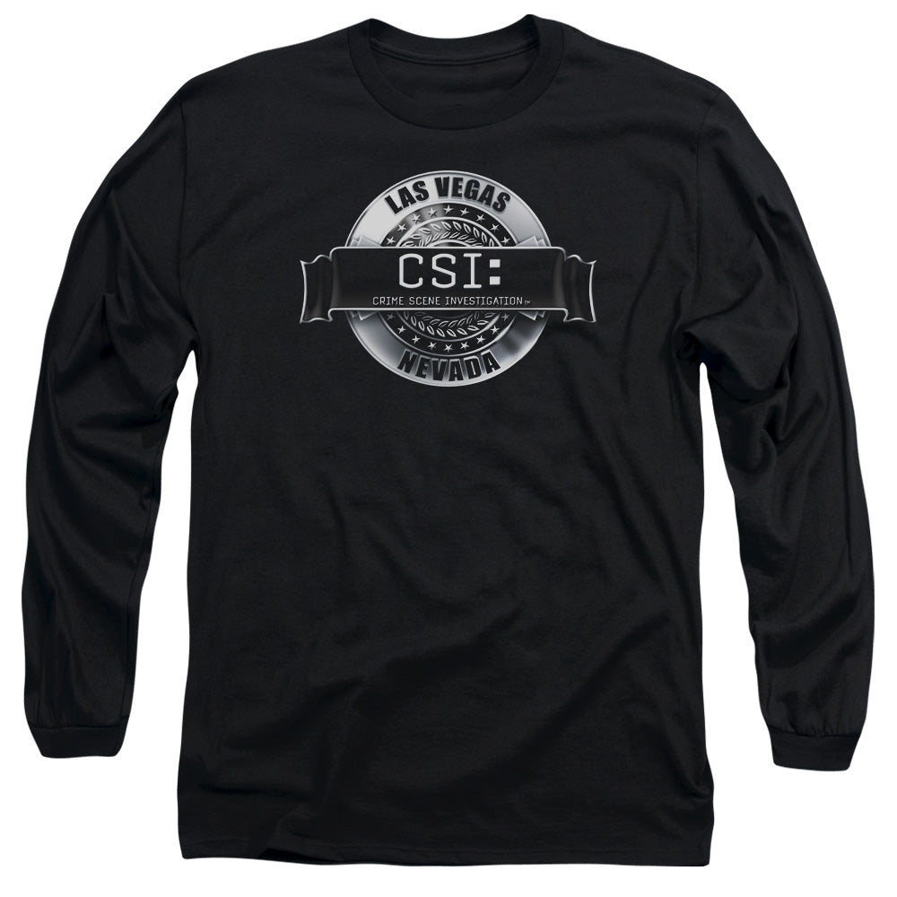 Csi - Rendered Logo - Long Sleeve Adult 18/1 - Black T-shirt
