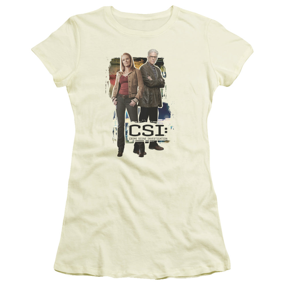 Csi - Back To Back - Short Sleeve Junior Sheer - Cream T-shirt