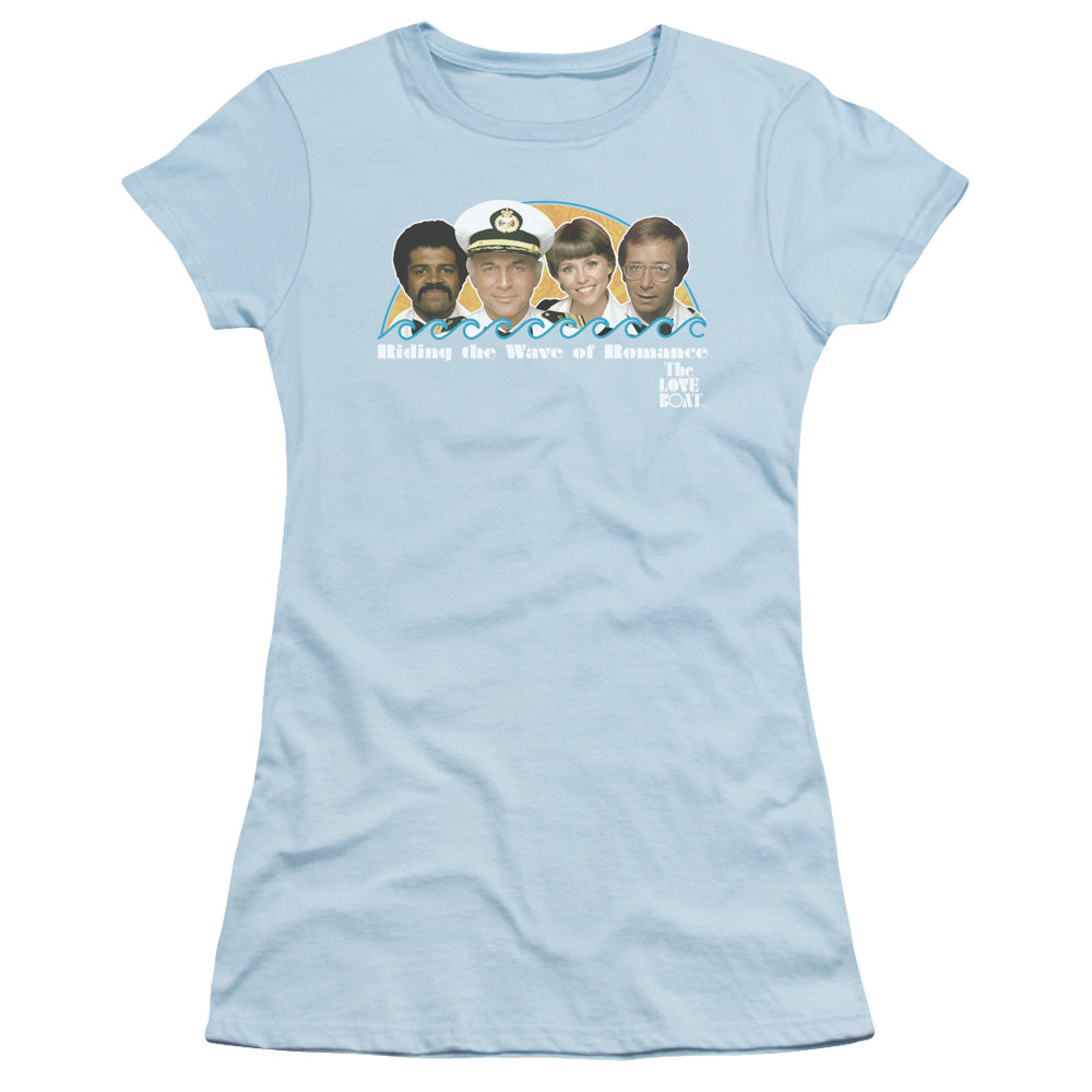 Love Boat - Wave Of Romance - Short Sleeve Junior Sheer - Light Blue T-shirt