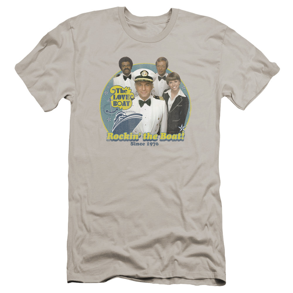Love Boat - Rockin The Boat-premuim Canvas Adult Slim Fit 30/1 - Silver