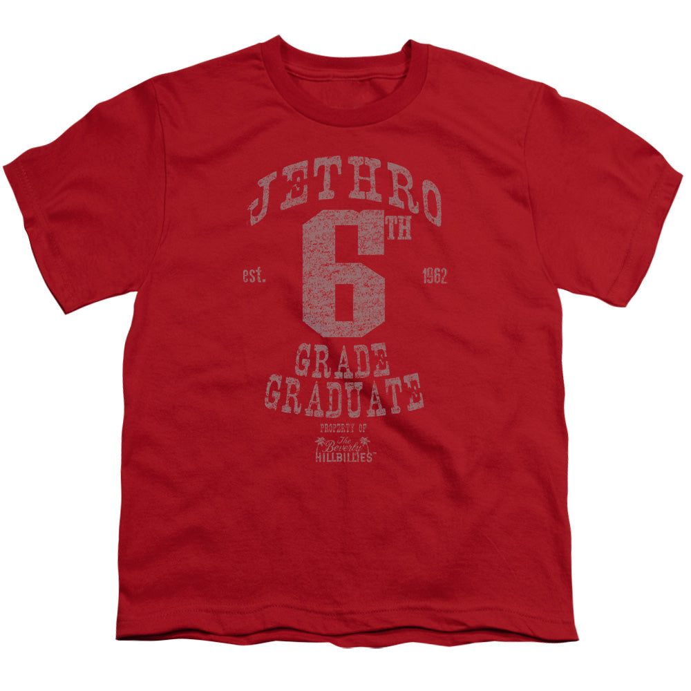 Beverly Hillbillies - Mr 6th Grade Grad - Short Sleeve Youth 18/1 - Red T-shirt