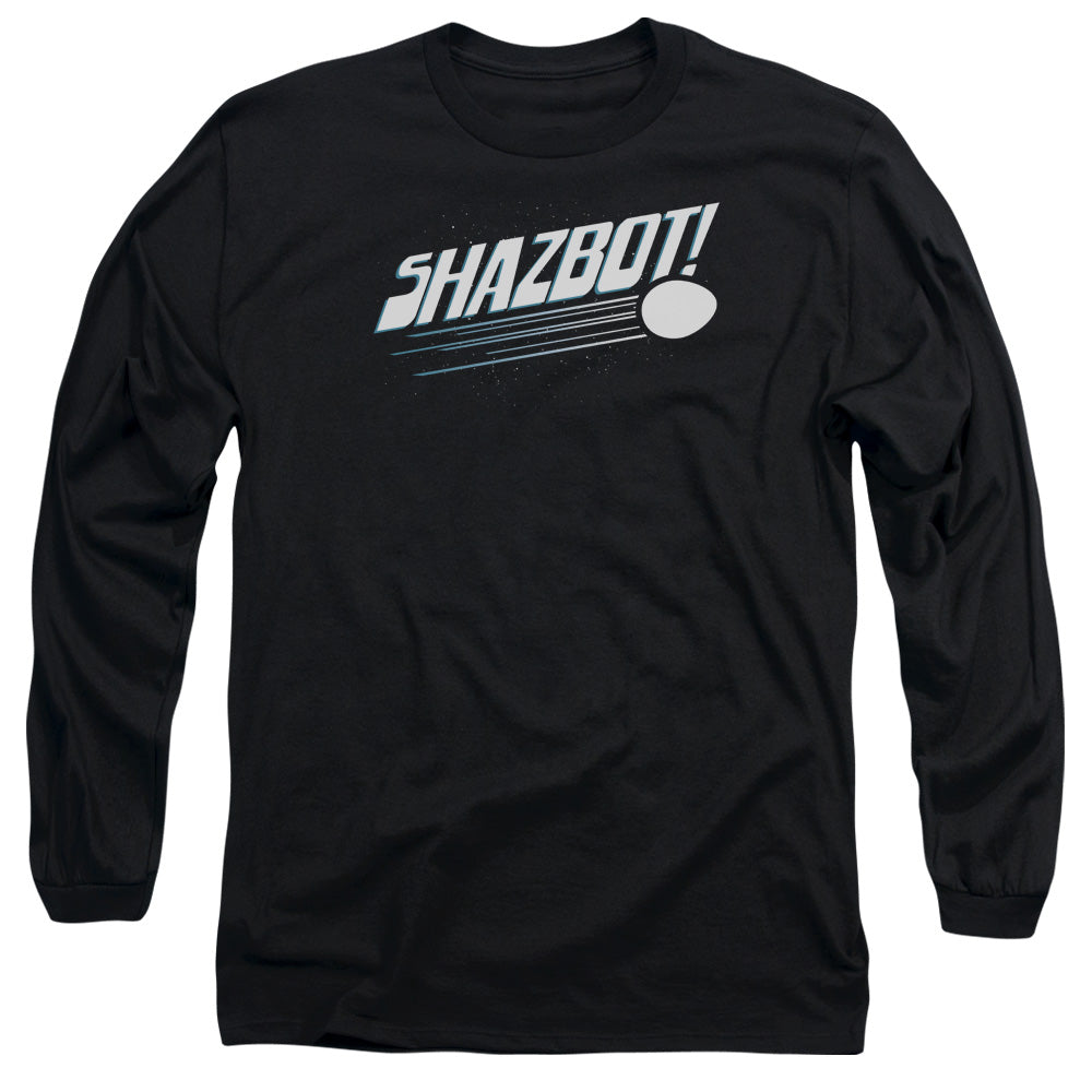 Mork & Mindy - Shazbot Egg - Long Sleeve Adult 18/1 - Black T-shirt