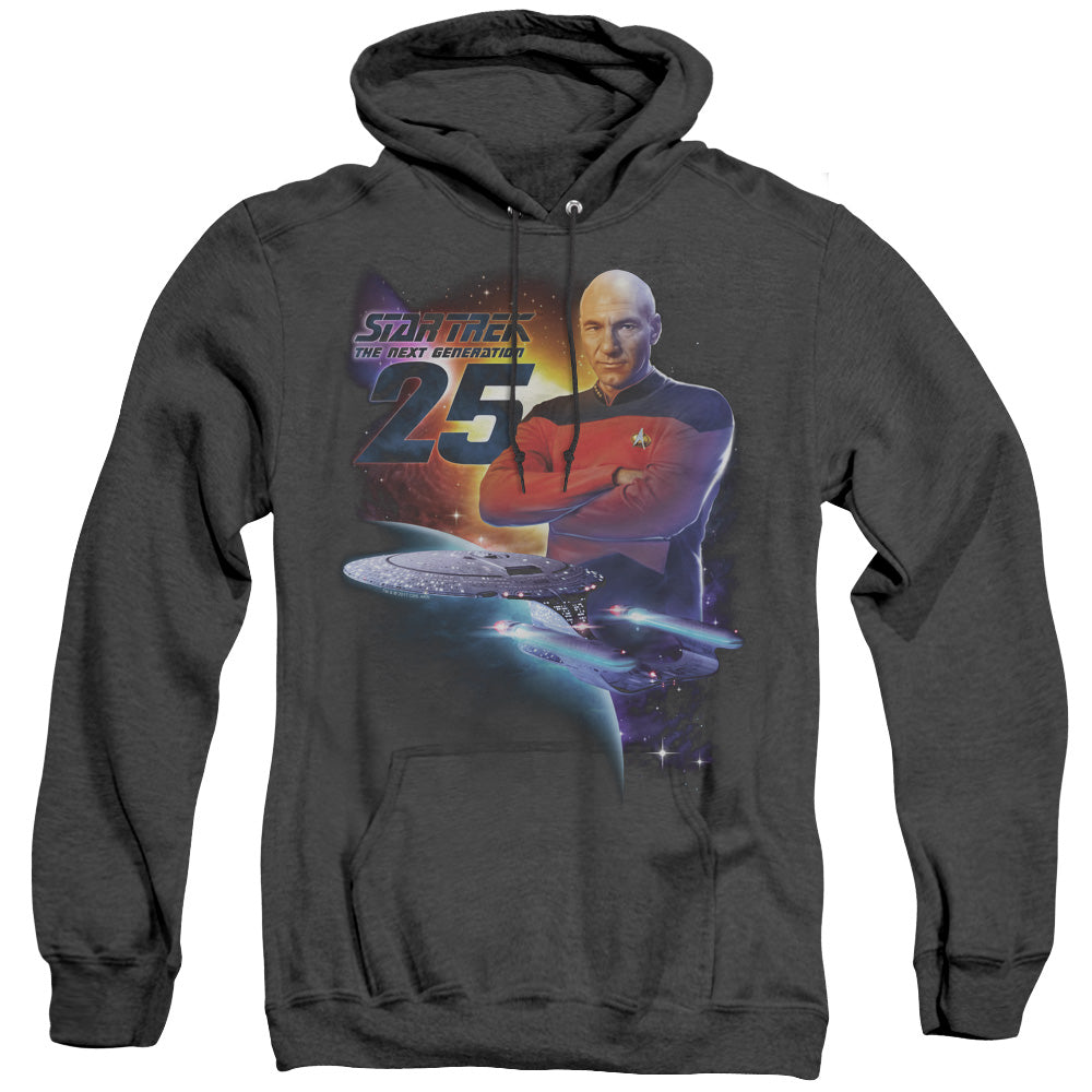 Star Trek - Tng 25 - Adult Heather Hoodie - Black