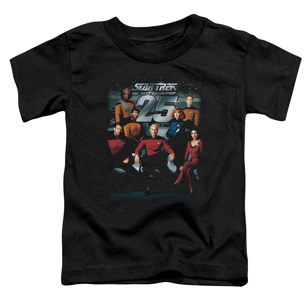 Star Trek - 25th Anniversary Crew - Short Sleeve Toddler Tee - Black T-shirt