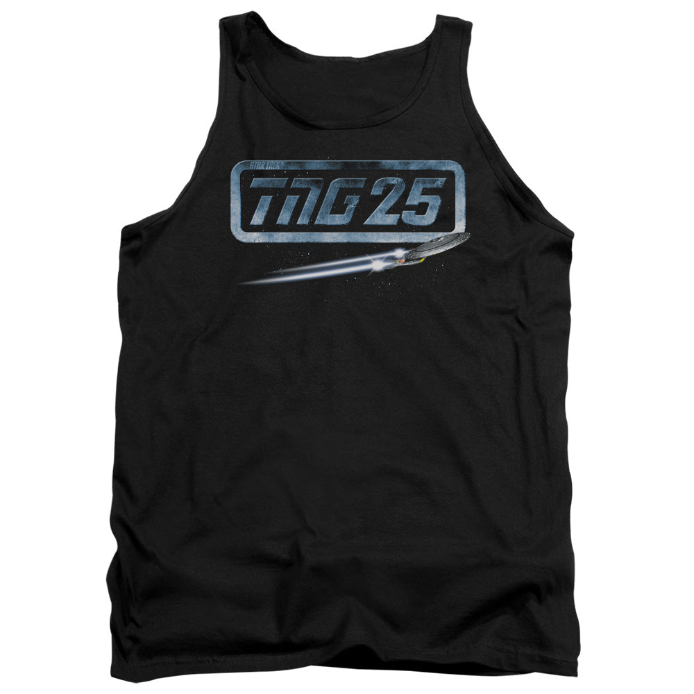 Star Trek - Tng 25 Enterprise - Adult Tank - Black