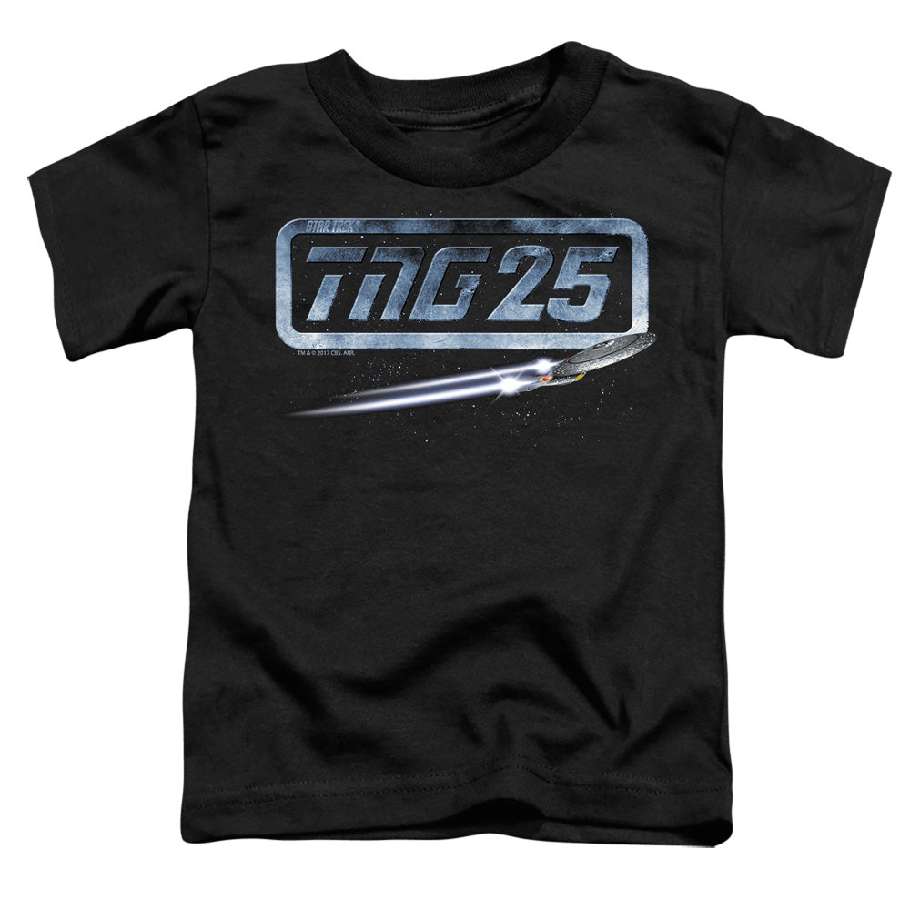 Star Trek - Tng 25 Enterprise - Short Sleeve Toddler Tee - Black T-shirt