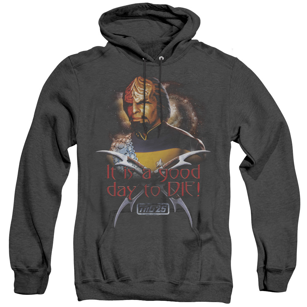 Star Trek - Good Day To Die - Adult Heather Hoodie - Black
