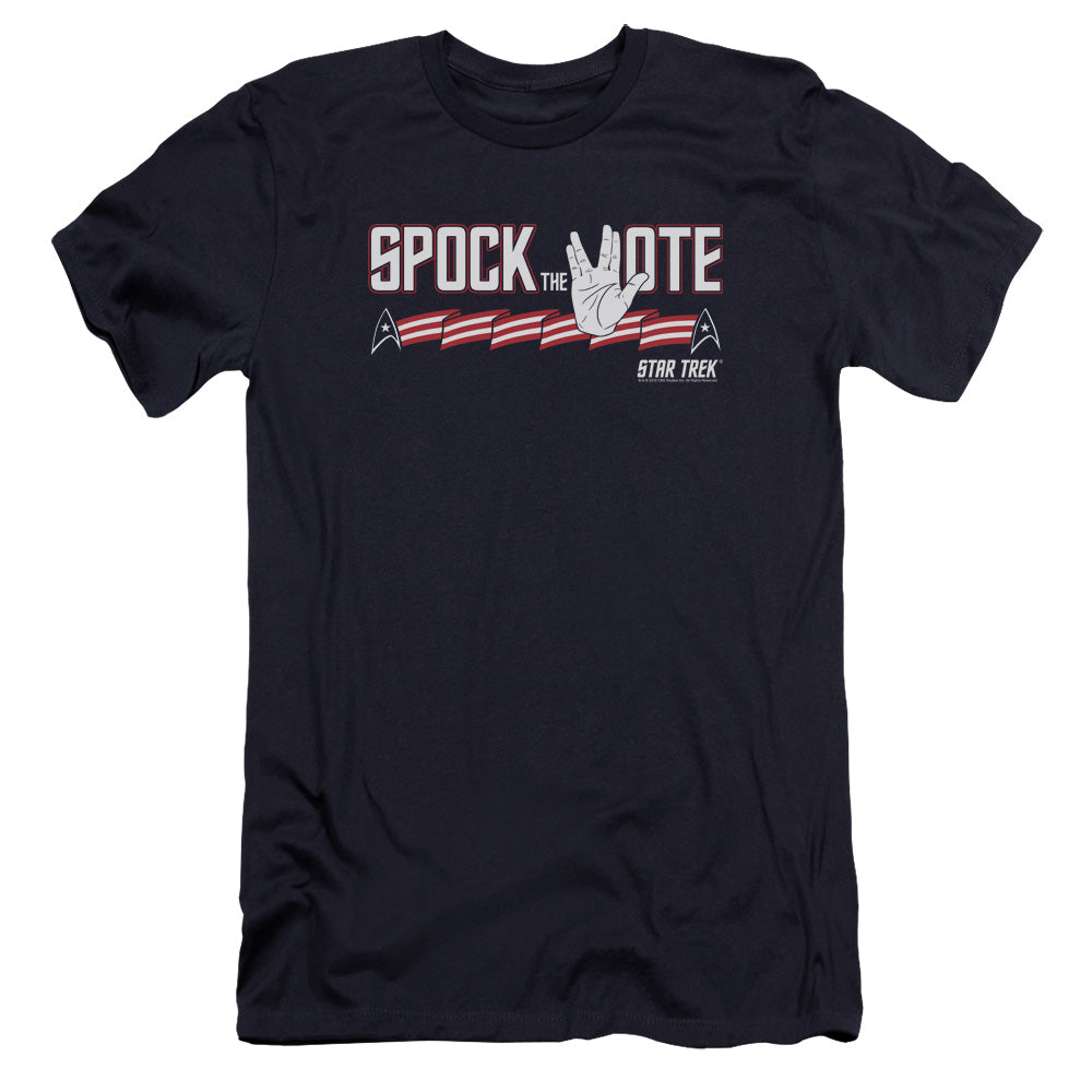 Star Trek - Spock The Vote-premuim Canvas Adult Slim Fit 30/1 - Navy