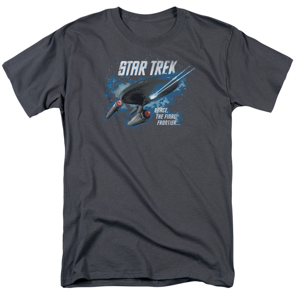 Star Trek - The Final Frontier - Short Sleeve Adult 18/1 - Charcoal T-shirt