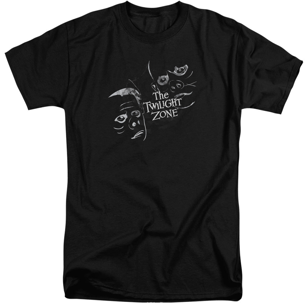Twilight Zone - Strange Faces - Short Sleeve Adult Tall - Black T-shirt