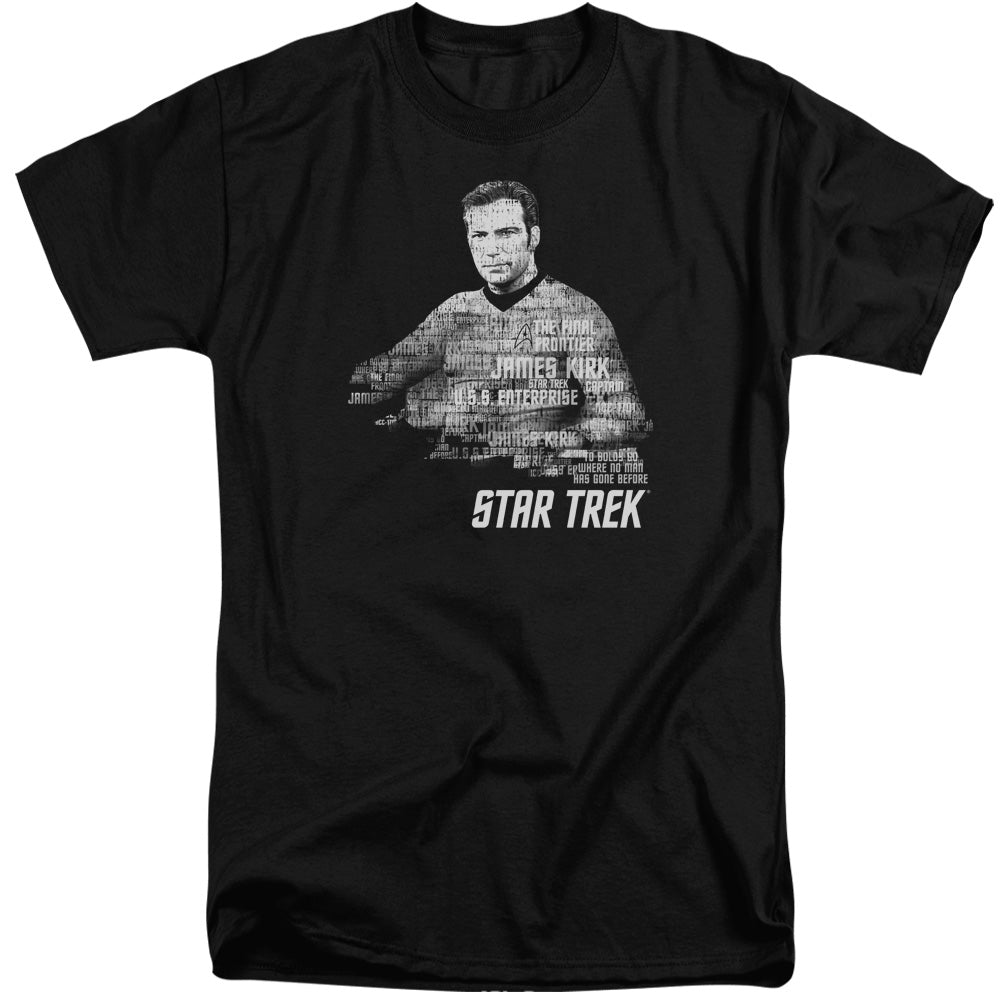 Star Trek - Kirk Words - Short Sleeve Adult Tall - Black T-shirt