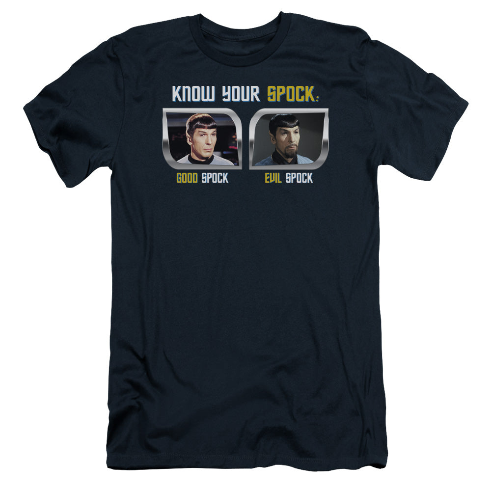 St Original - Know Your Spock - Short Sleeve Adult 30/1 - Navy T-shirt