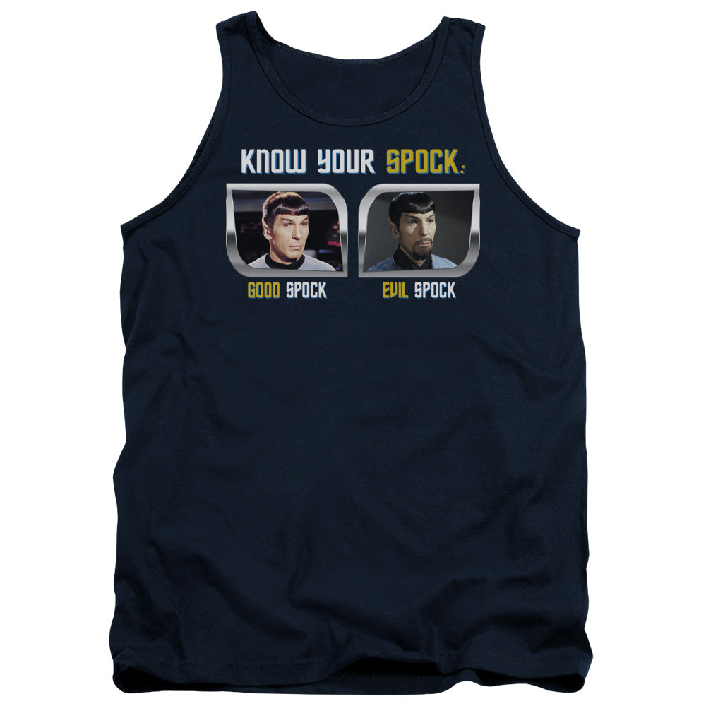 St Original - Know Your Spock - Adult Tank - Navy