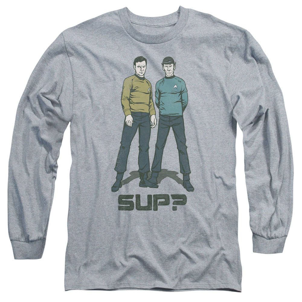 Star Trek - Sup - Long Sleeve Adult 18/1 - Athletic Heather T-shirt