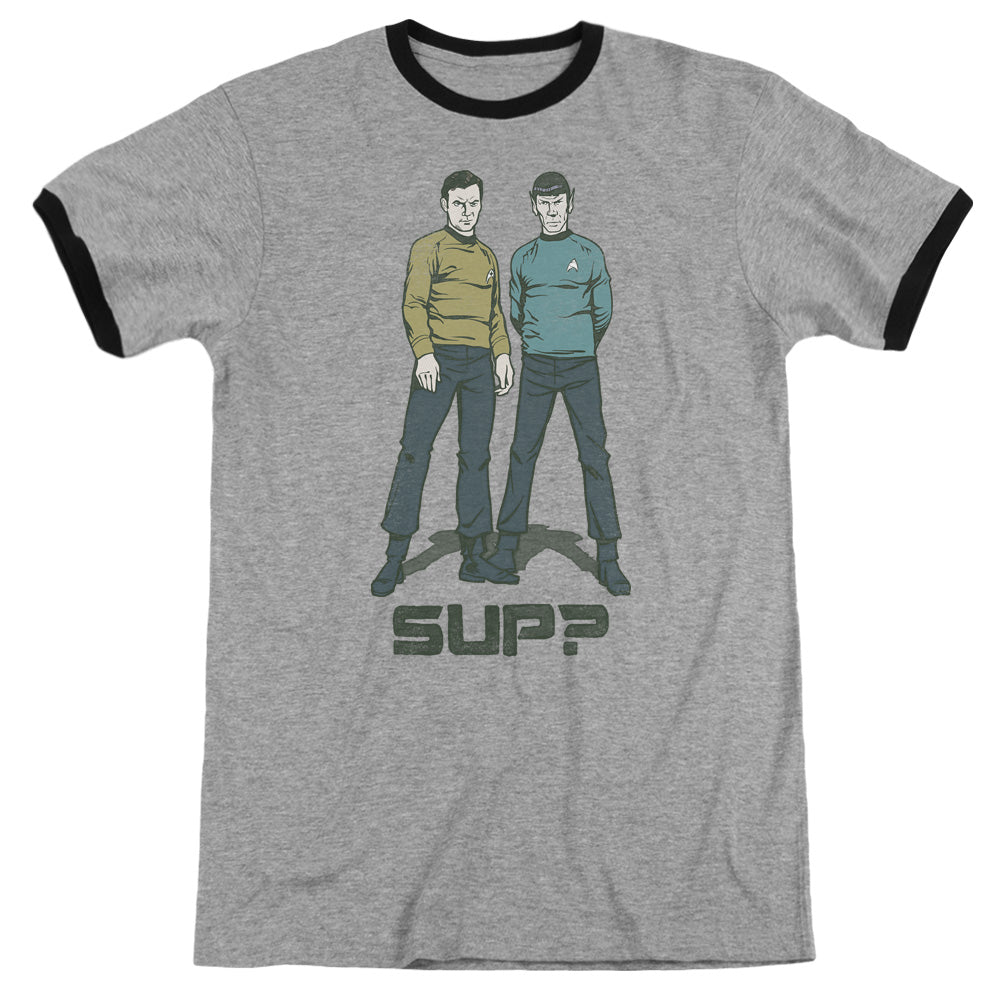 Star Trek - Sup - Adult Ringer - Heather/black