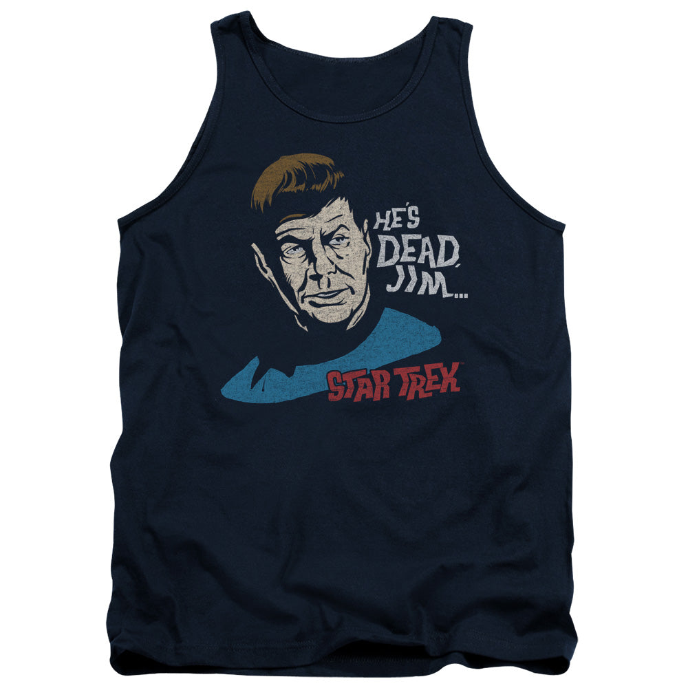Star Trek - Hes Dead Jim - Adult Tank - Navy