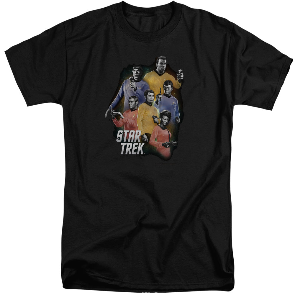 Star Trek - Galaxy Glow - Short Sleeve Adult Tall - Black T-shirt