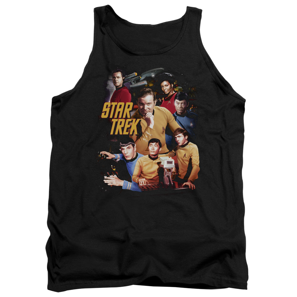 Star Trek - At The Controls - Adult Tank - Black