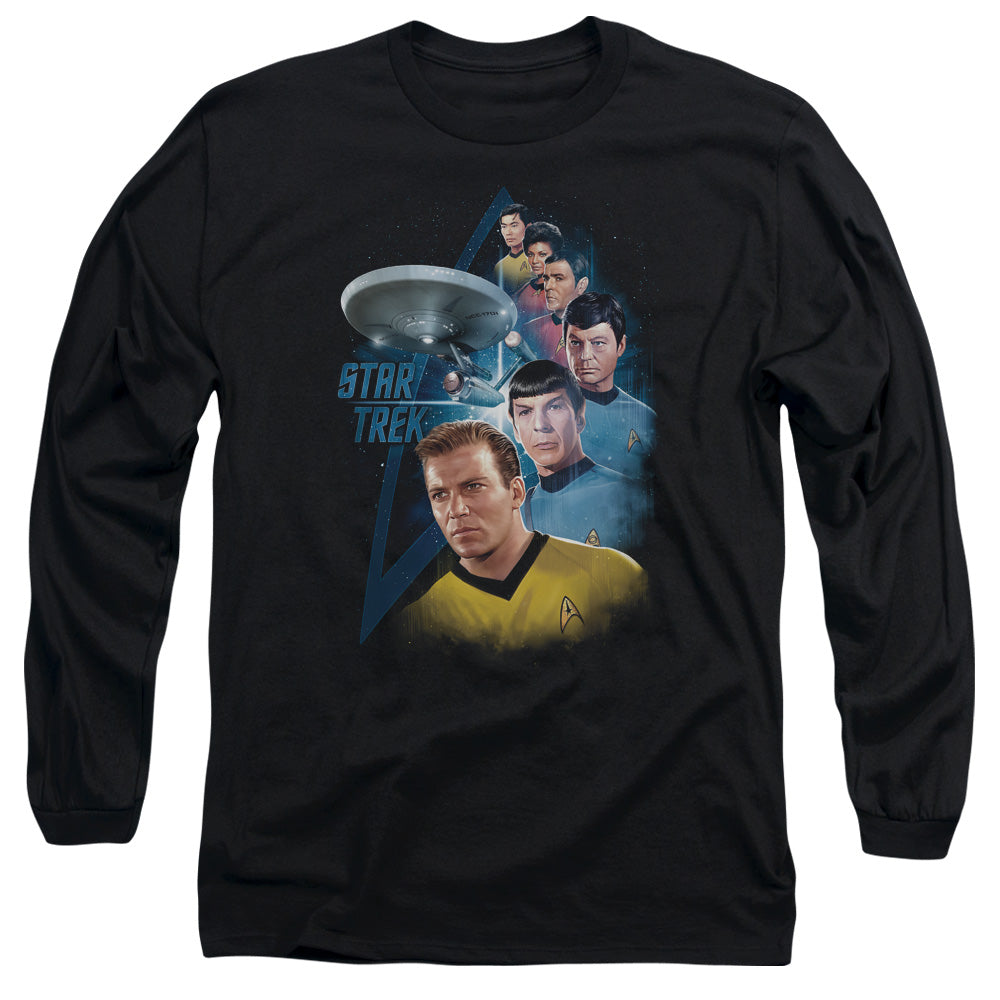 Star Trek - Among The Stars - Long Sleeve Adult 18/1 - Black T-shirt