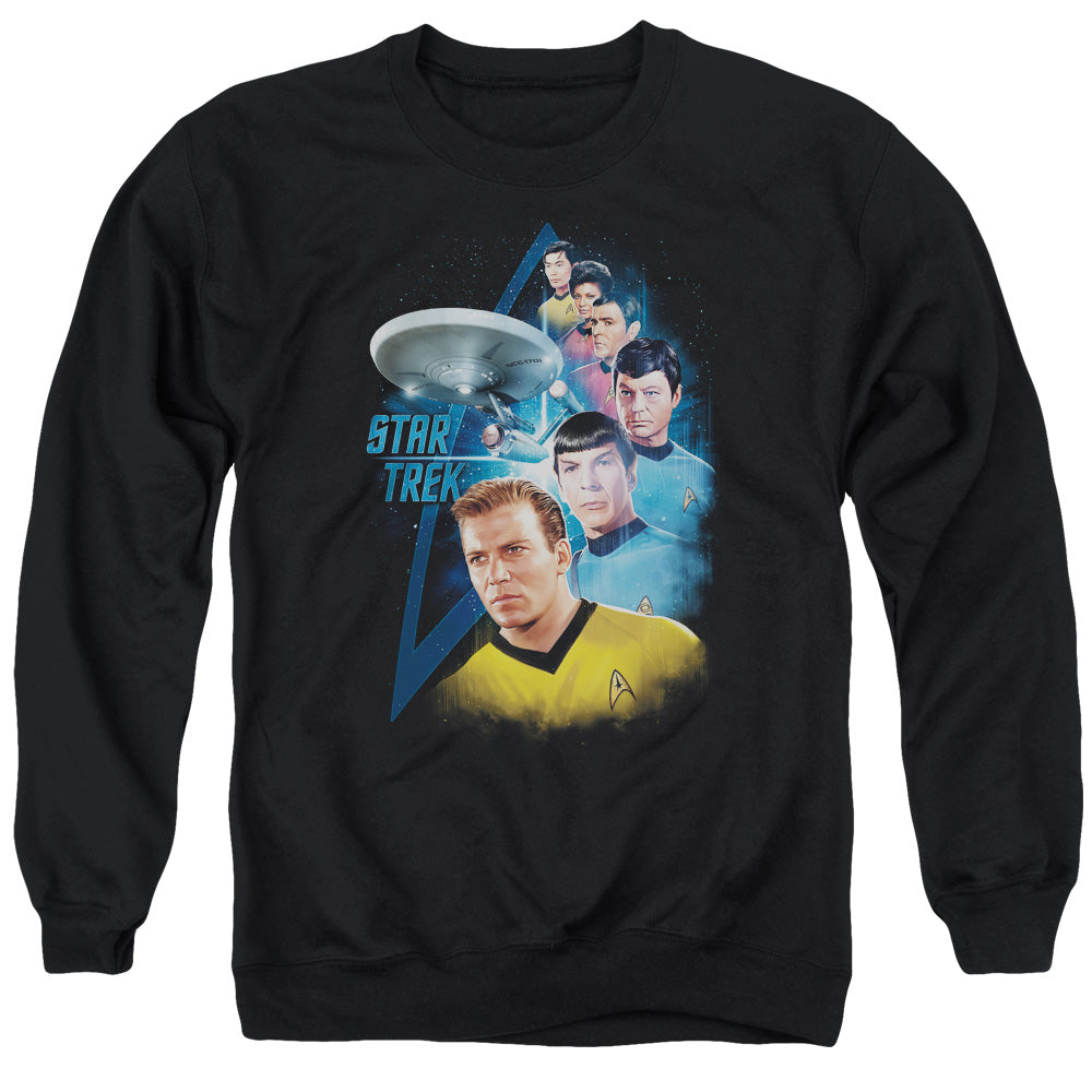 Star Trek - Among The Stars - Adult Crewneck Sweatshirt - Black