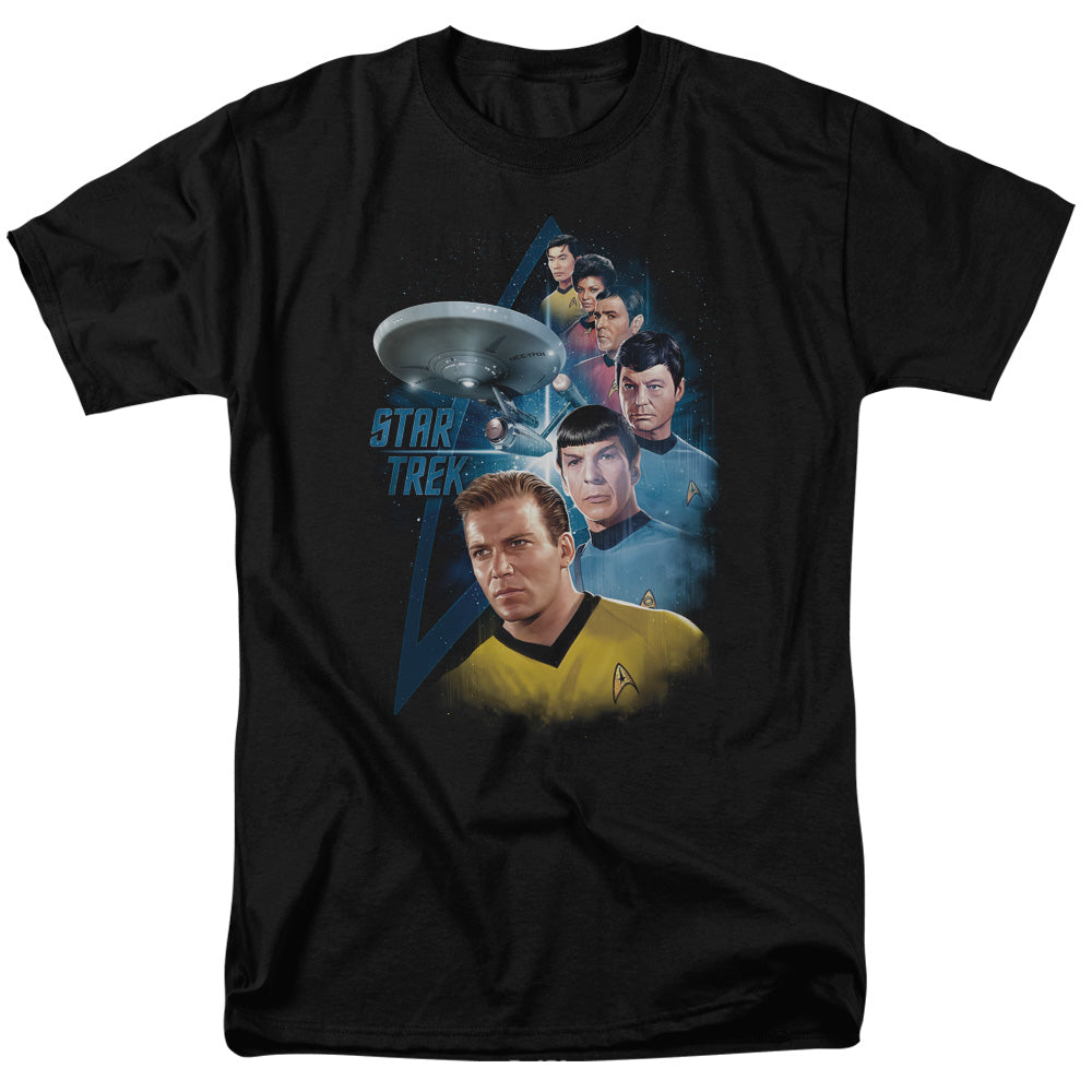 Star Trek - Among The Stars - Short Sleeve Adult 18/1 - Black T-shirt