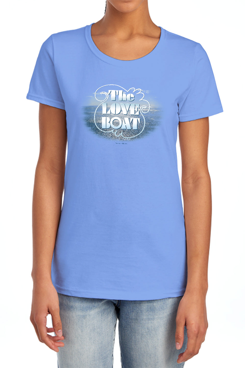 Love Boat - The Love Boat - Short Sleeve Womens Tee - Carolina Blue T-shirt