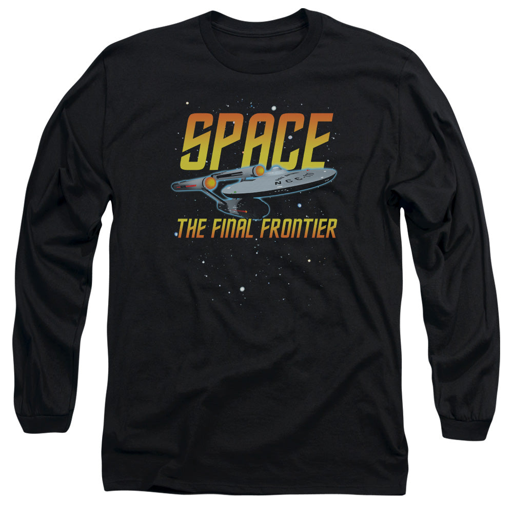 Star Trek - Space - Long Sleeve Adult 18/1 - Black T-shirt