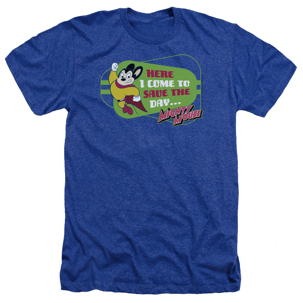 Mighty Mouse - Here I Come - Adult Heather - Royal Blue