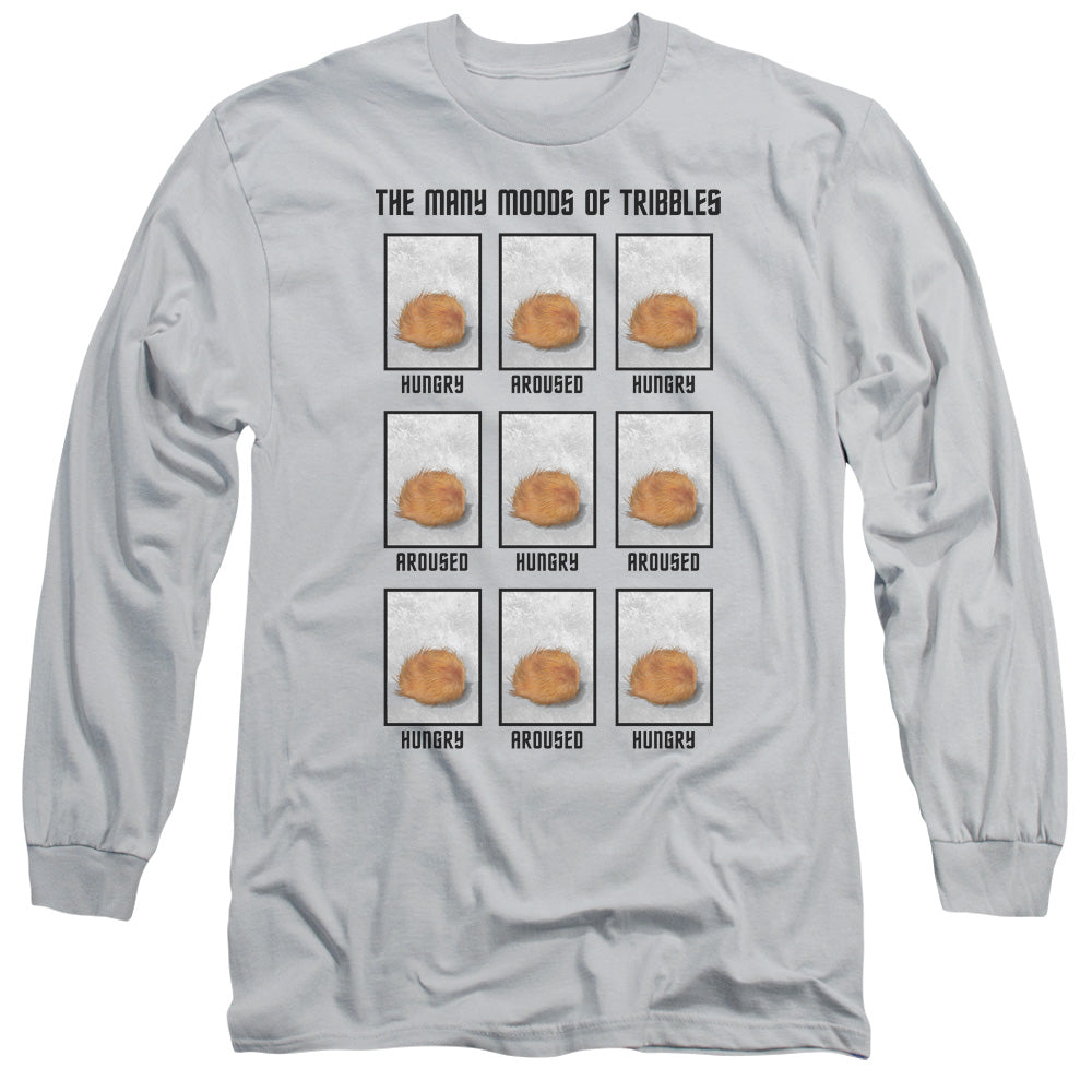 Star Trek - Moody Tribbles - Long Sleeve Adult 18/1 - Silver T-shirt