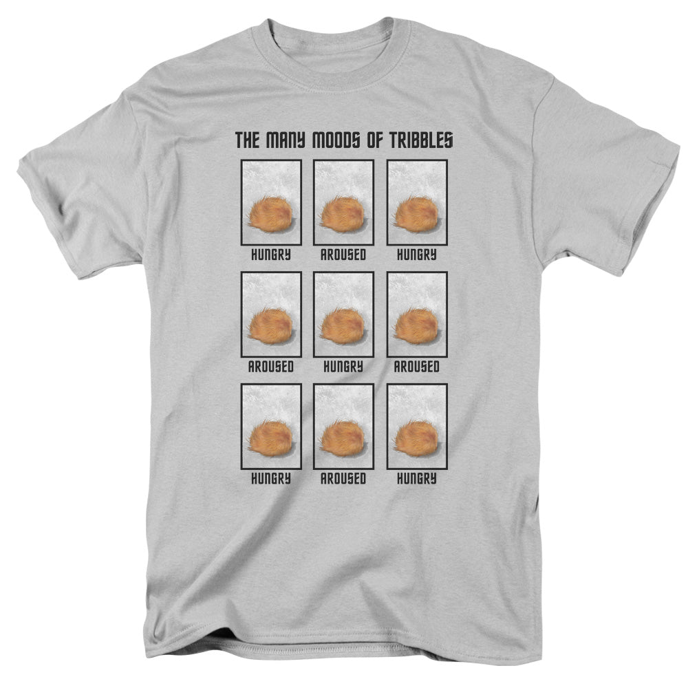 Star Trek - Moody Tribbles - Short Sleeve Adult 18/1 - Silver T-shirt