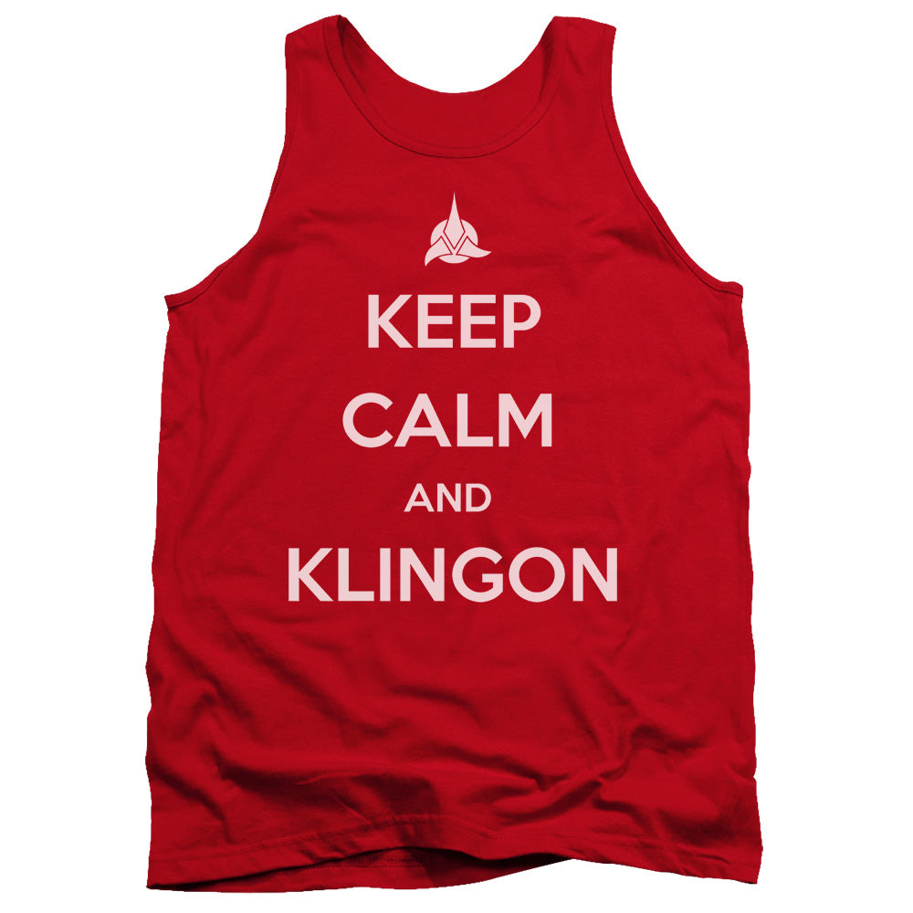 Star Trek Calm Klingon - Adult Tank - Red