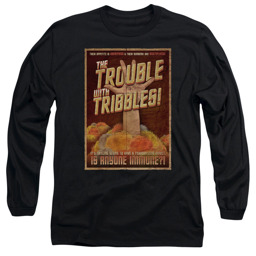 Star Trek - Tribbles: The Movie - Long Sleeve Adult 18/1 - Black T-shirt
