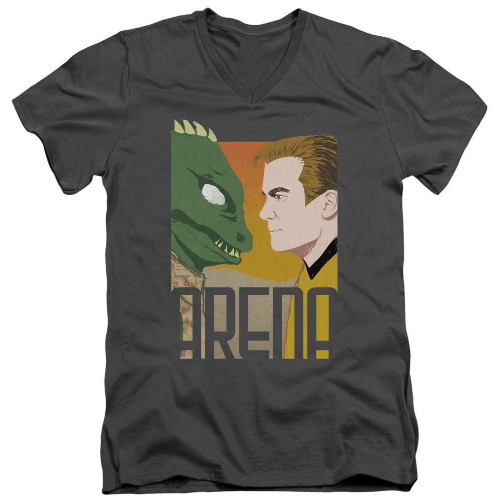 Star Trek - Arena - Short Sleeve Adult V-neck - Charcoal T-shirt