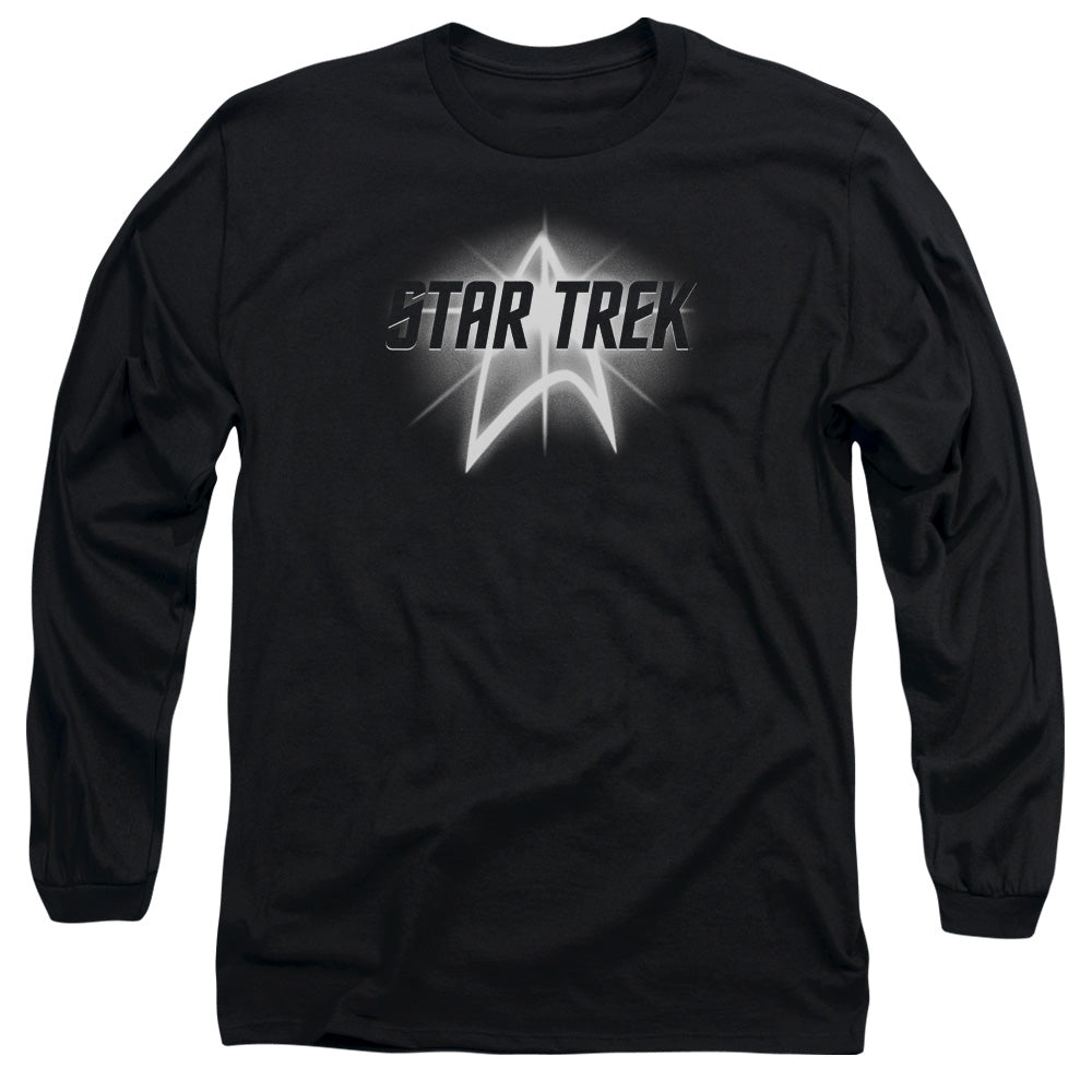 Star Trek - Glow Logo - Long Sleeve Adult 18/1 - Black T-shirt