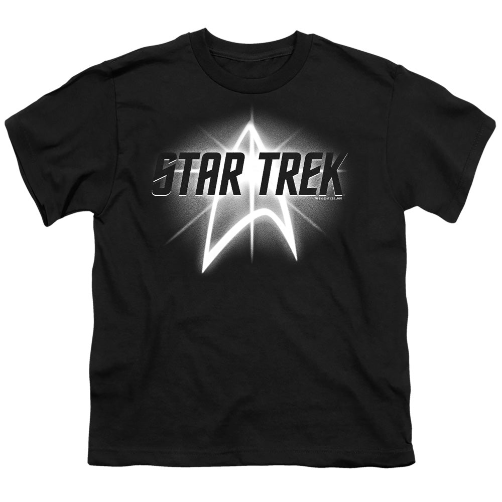 Star Trek - Glow Logo - Short Sleeve Youth 18/1 - Black T-shirt