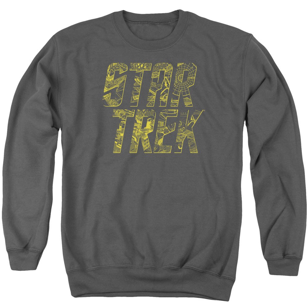 Star Trek - Schematic Logo - Adult Crewneck Sweatshirt - Charcoal