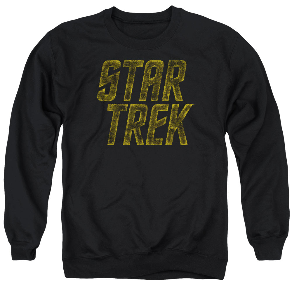 Star Trek - Distressed Logo - Adult Crewneck Sweatshirt - Black