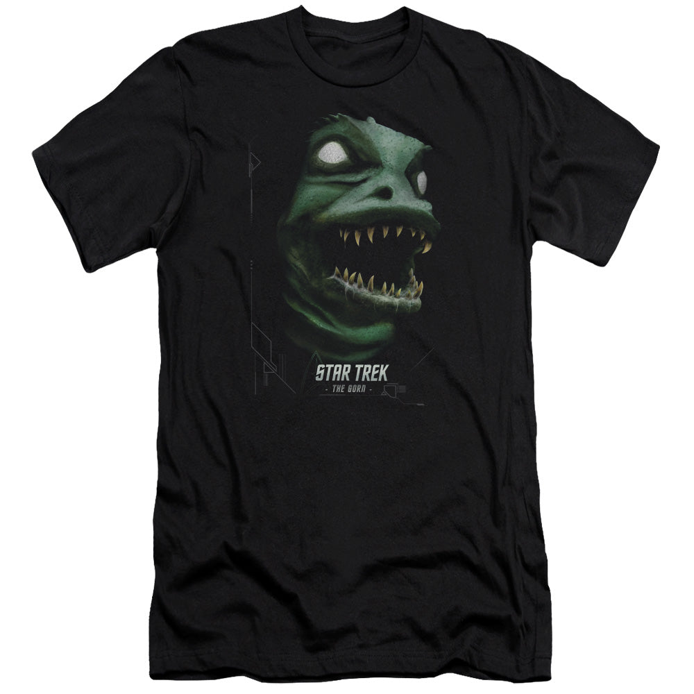Star Trek - The Gorn - Short Sleeve Adult 30/1 - Black T-shirt