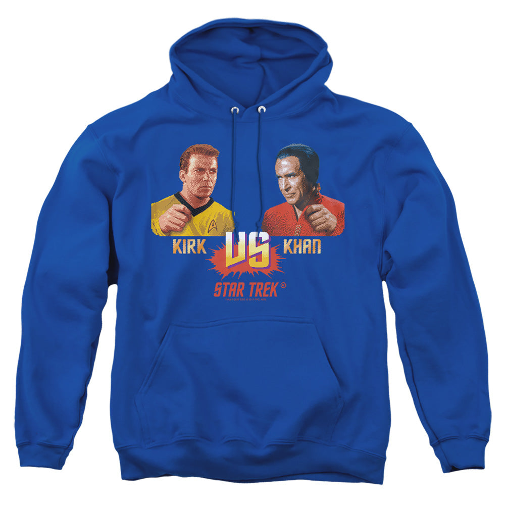 Star Trek - Kirk Vs Khan - Adult Pull-over Hoodie - Royal Blue