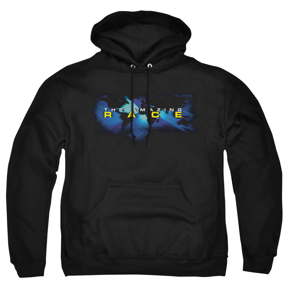 Amazing Race - Faded Globe - Adult Pull-over Hoodie - Black