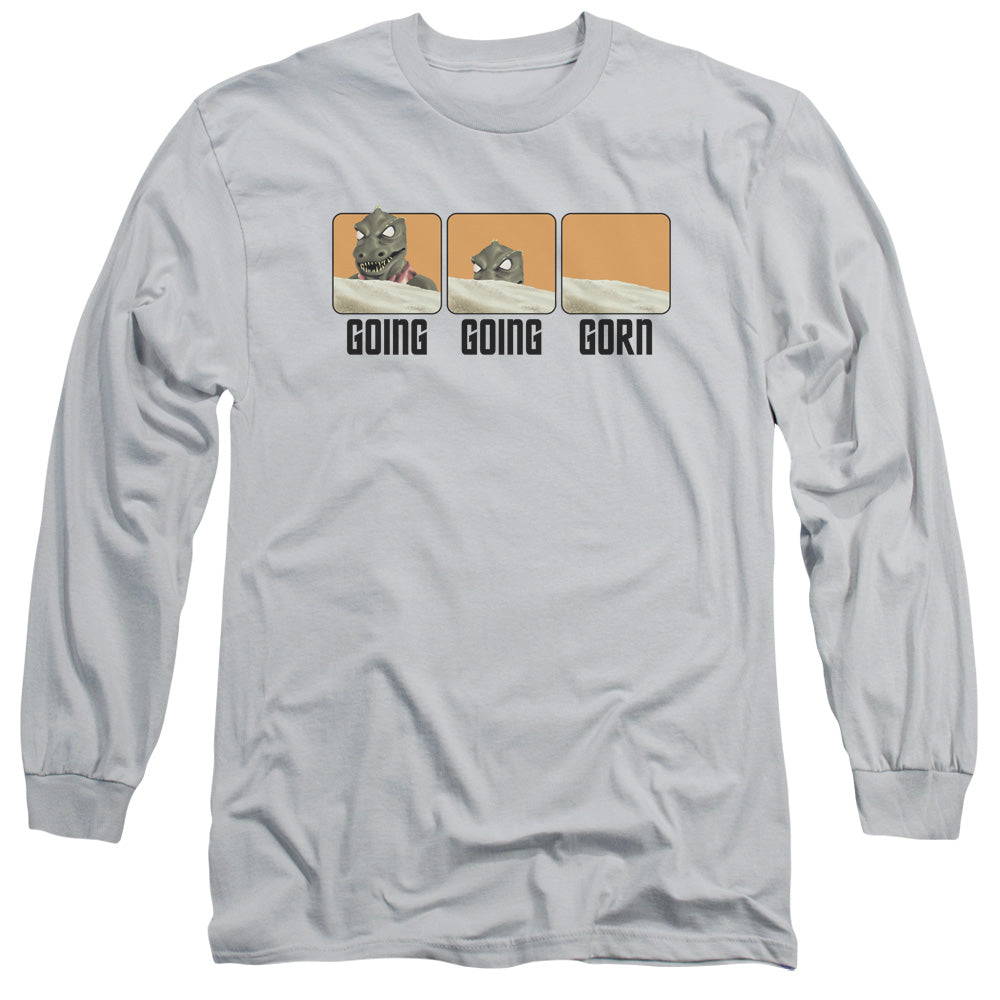 Star Trek - Going Going Gorn - Long Sleeve Adult 18/1 - Silver T-shirt