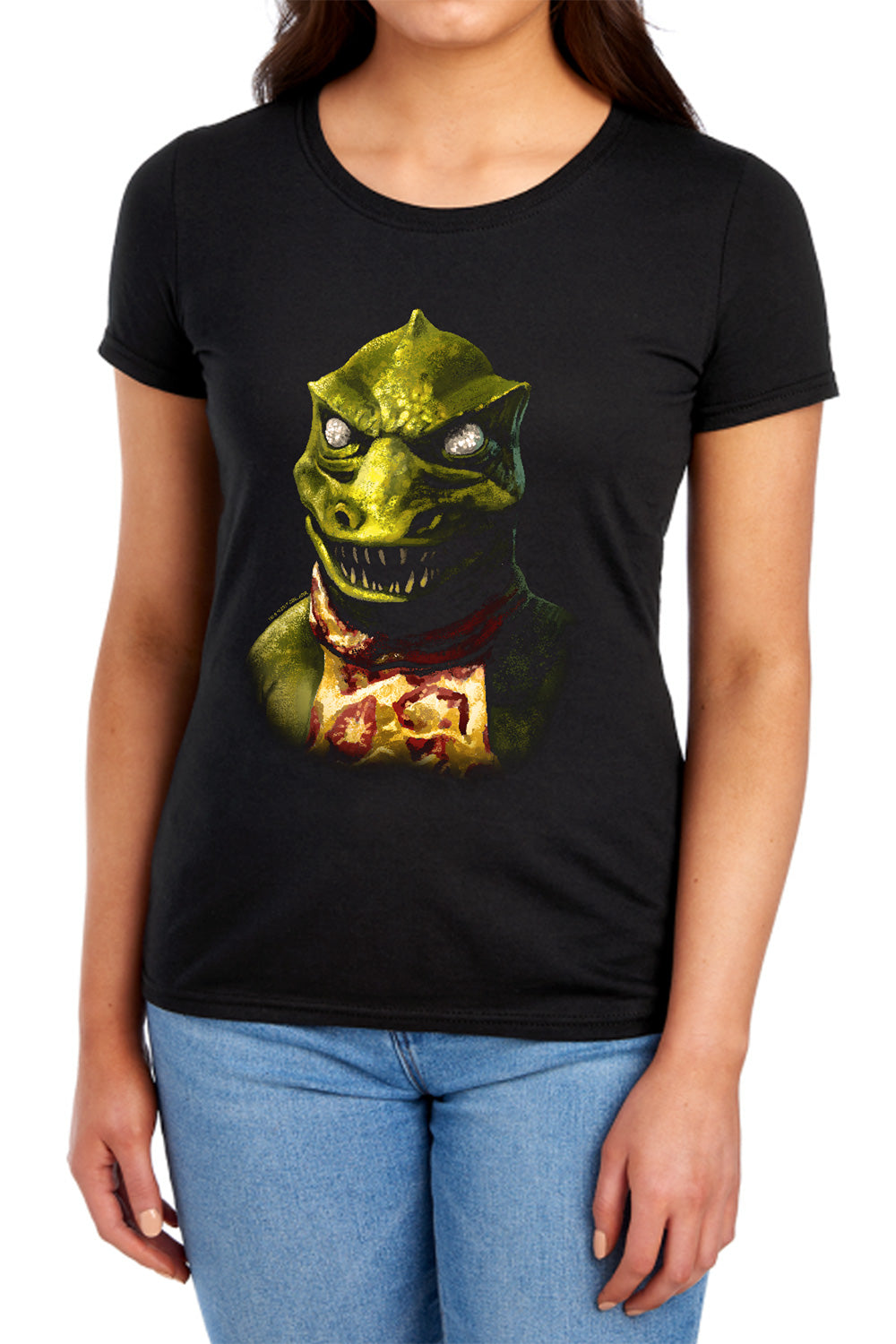 Star Trek - Gorn Bust - Short Sleeve Womens Tee - Black T-shirt