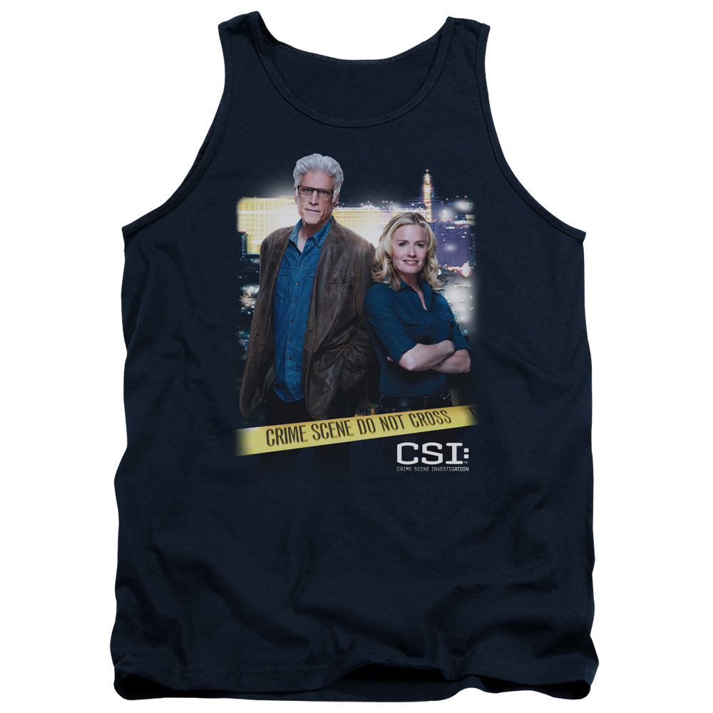 Csi - Do Not Cross - Adult Tank - Navy