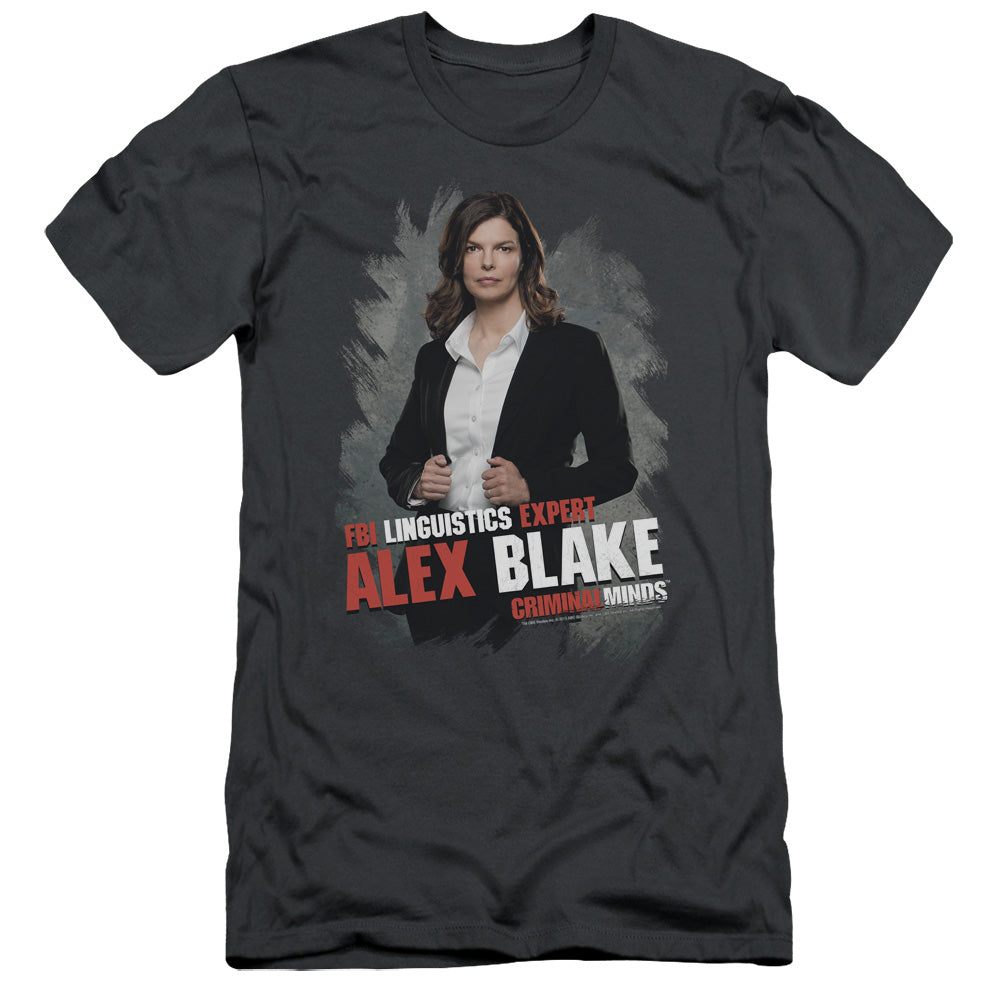 Criminal Minds - Alex Blake - Short Sleeve Adult 30/1 - Charcoal T-shirt
